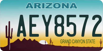 AZ license plate AEY8572
