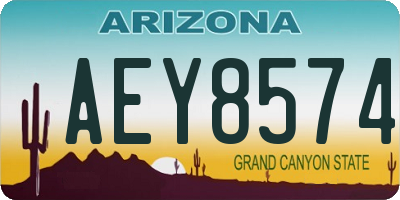 AZ license plate AEY8574