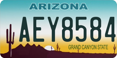 AZ license plate AEY8584