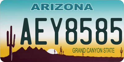 AZ license plate AEY8585