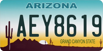 AZ license plate AEY8619