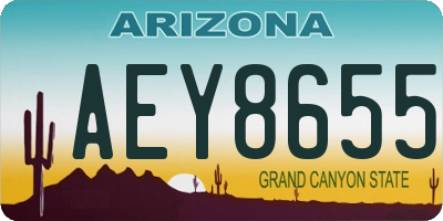 AZ license plate AEY8655