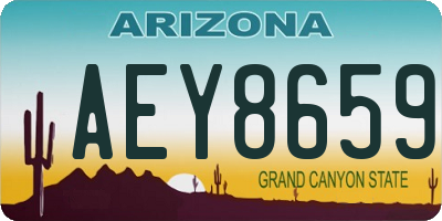 AZ license plate AEY8659