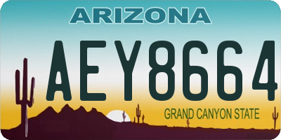 AZ license plate AEY8664