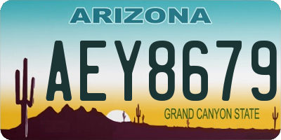 AZ license plate AEY8679