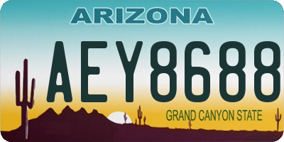 AZ license plate AEY8688