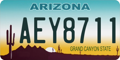 AZ license plate AEY8711