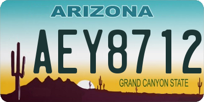AZ license plate AEY8712