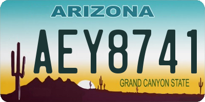 AZ license plate AEY8741