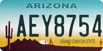 AZ license plate AEY8754
