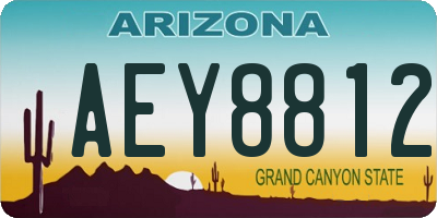 AZ license plate AEY8812