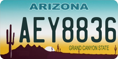 AZ license plate AEY8836