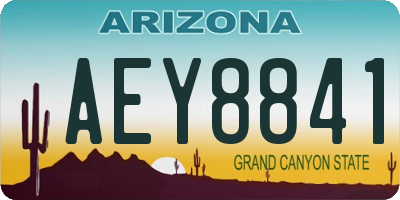 AZ license plate AEY8841