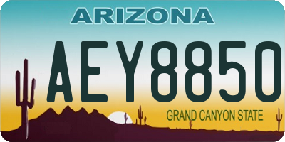 AZ license plate AEY8850