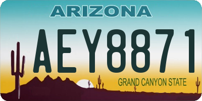 AZ license plate AEY8871