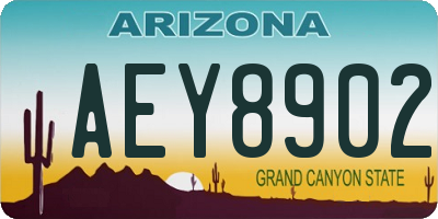 AZ license plate AEY8902