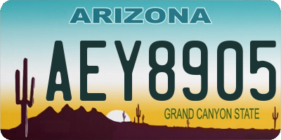 AZ license plate AEY8905