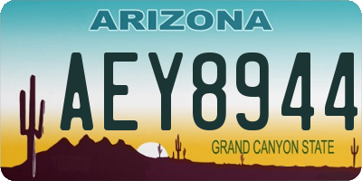 AZ license plate AEY8944