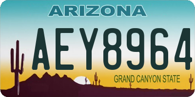 AZ license plate AEY8964