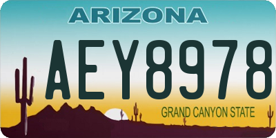 AZ license plate AEY8978