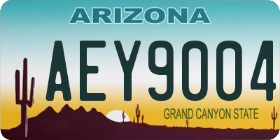 AZ license plate AEY9004