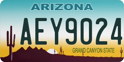 AZ license plate AEY9024