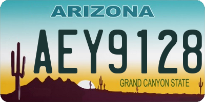AZ license plate AEY9128