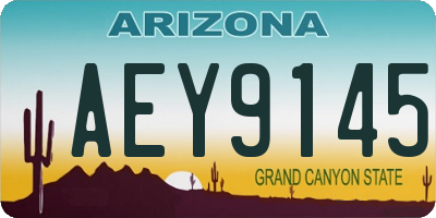 AZ license plate AEY9145