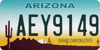 AZ license plate AEY9149