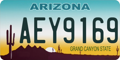 AZ license plate AEY9169