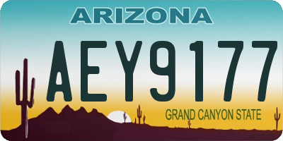 AZ license plate AEY9177