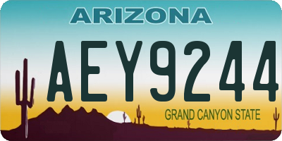 AZ license plate AEY9244