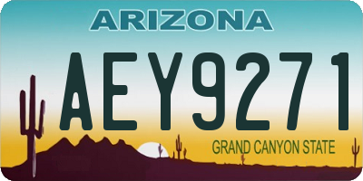 AZ license plate AEY9271
