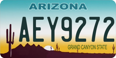 AZ license plate AEY9272