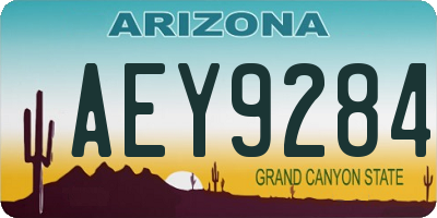AZ license plate AEY9284