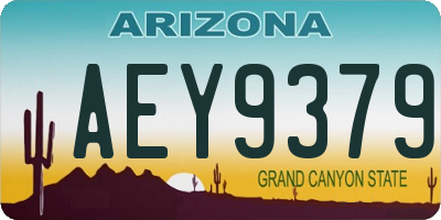 AZ license plate AEY9379