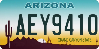 AZ license plate AEY9410