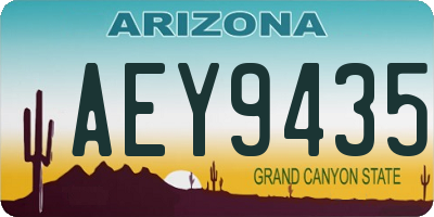 AZ license plate AEY9435