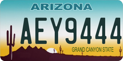 AZ license plate AEY9444