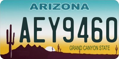 AZ license plate AEY9460