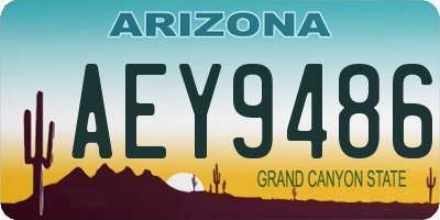AZ license plate AEY9486