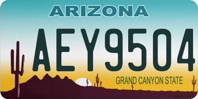AZ license plate AEY9504