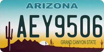 AZ license plate AEY9506