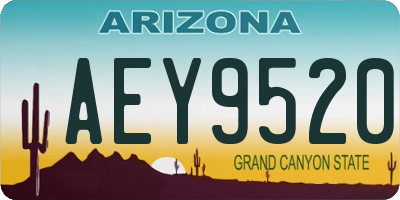 AZ license plate AEY9520