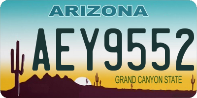 AZ license plate AEY9552
