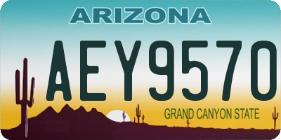 AZ license plate AEY9570