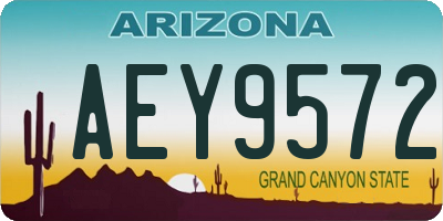 AZ license plate AEY9572