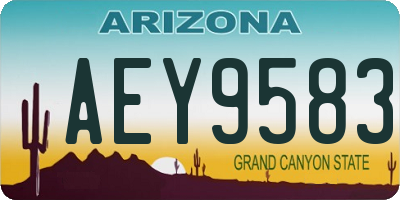 AZ license plate AEY9583