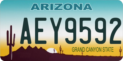 AZ license plate AEY9592