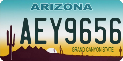 AZ license plate AEY9656